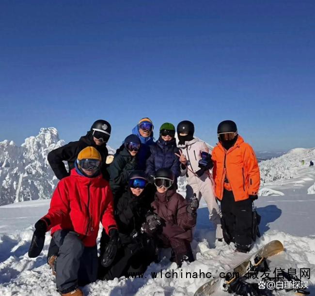 王菲同刘嘉玲夫妇滑雪